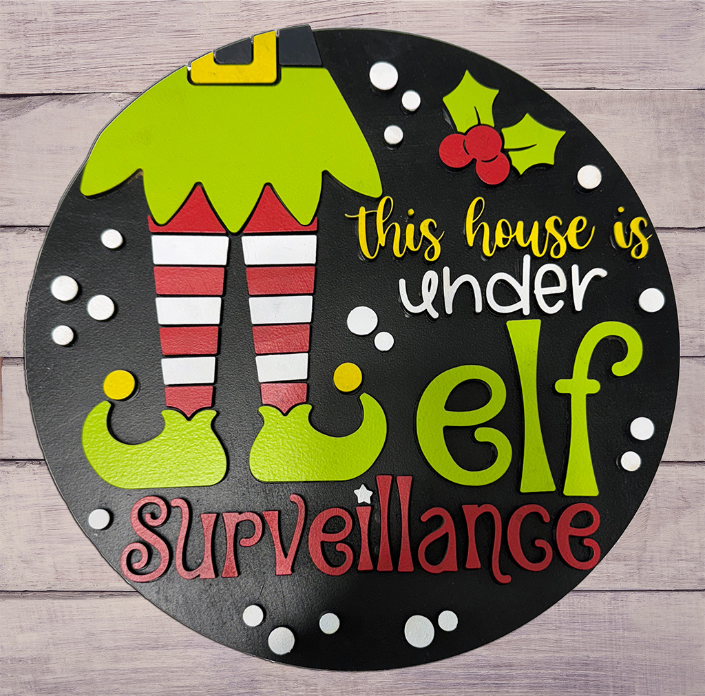 Elf Surveillance Sign