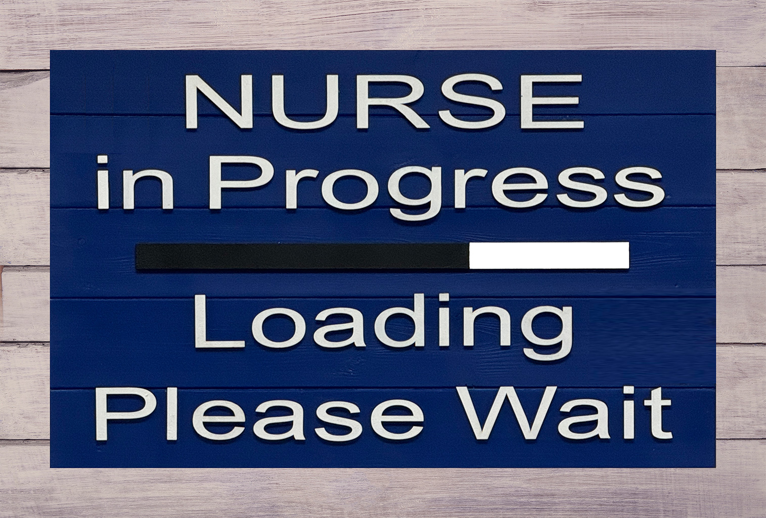 Nurse in Progress Loading Please Wait Sign 24 x 16 inches