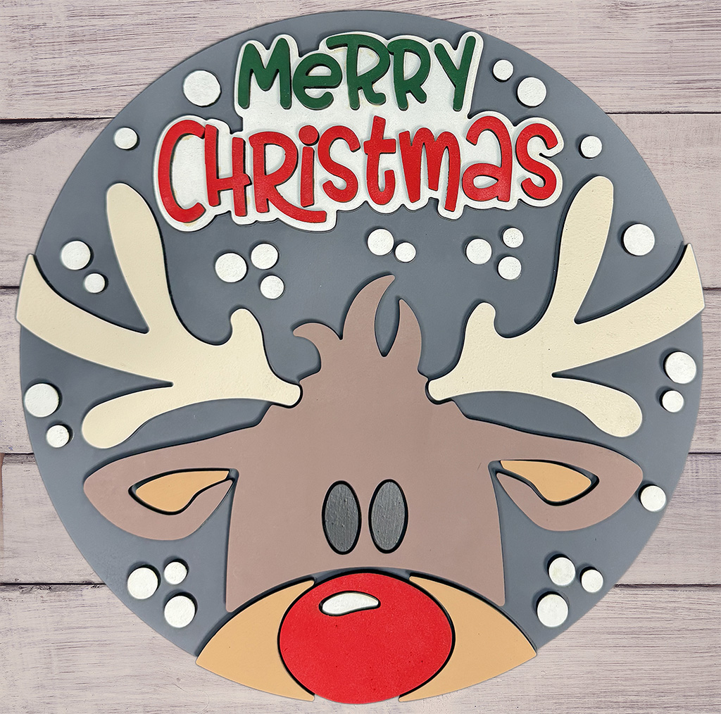 Reindeer Sign Merry Christmas