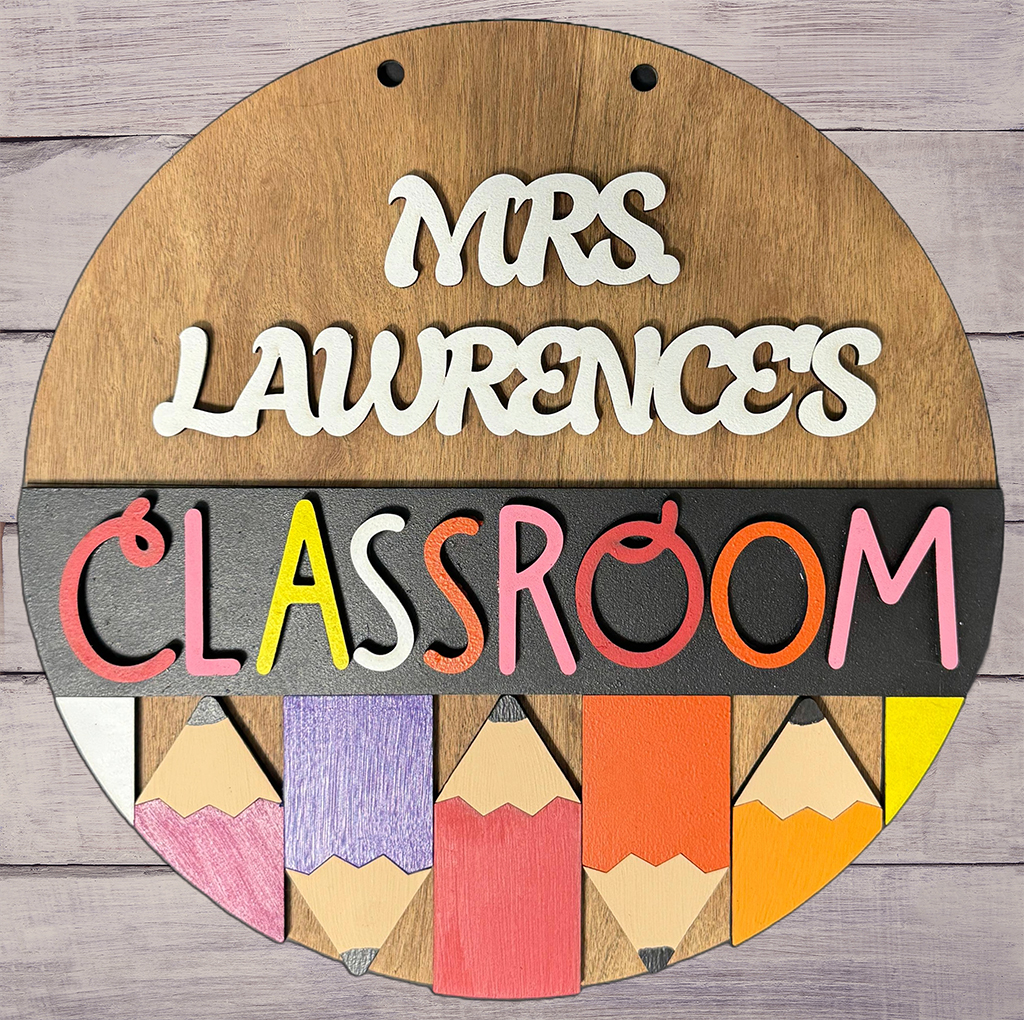 Teachers Classroom Sign Personalized with Name