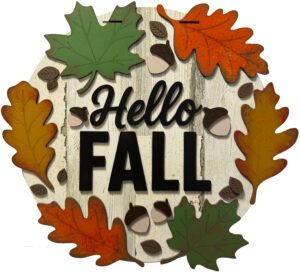 Hello Fall with Leaves