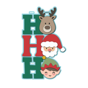 Ho Ho Ho Bear Santa Elf